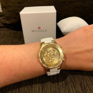 Michele Tahitian Jelly Bean Large White Watch